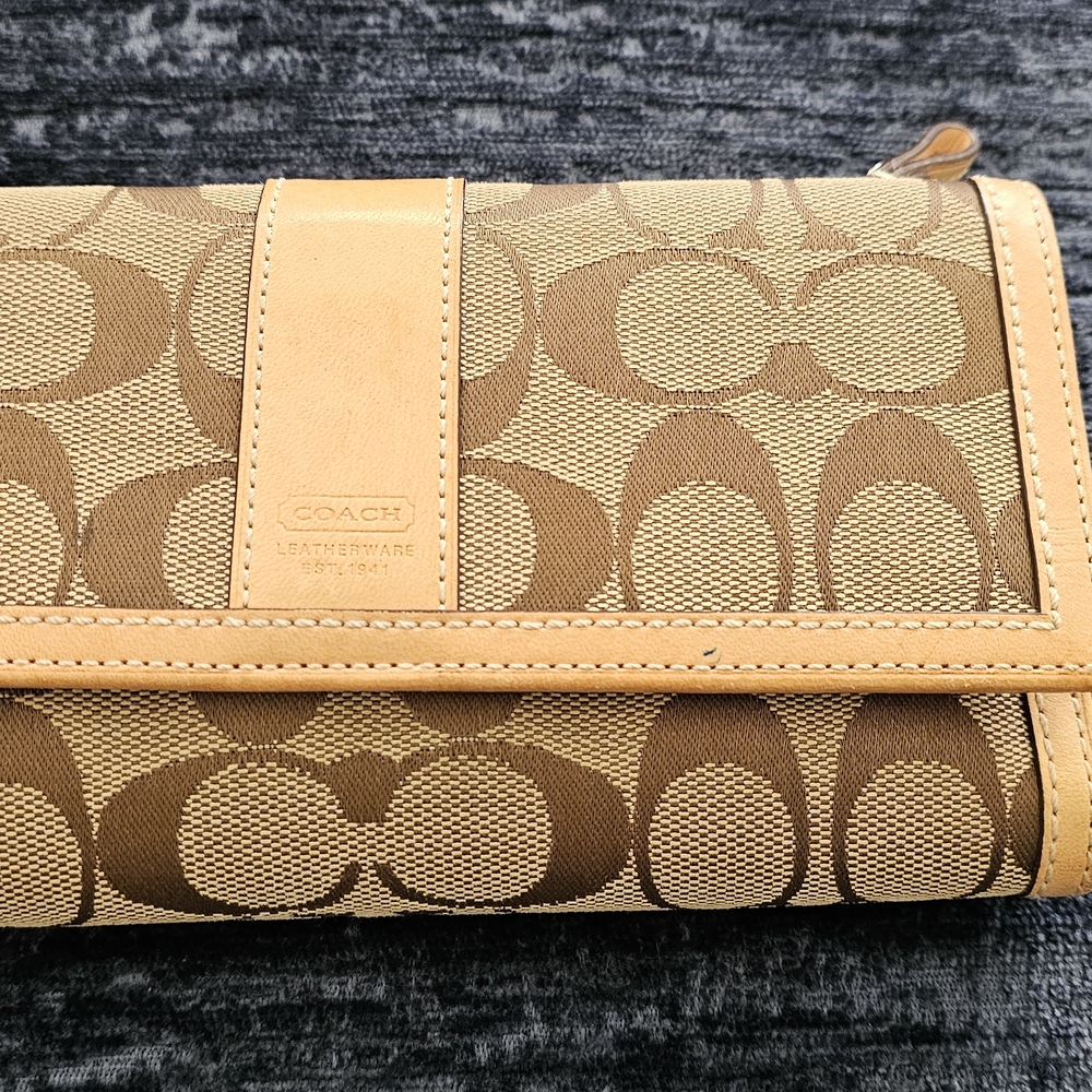 Coach Tan Signature Wallet